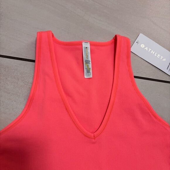 Athleta Aurora Crop Rib Tank NEW with tags Size XS Sunset Glow - Picture 10 of 16